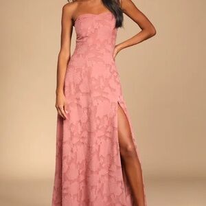 Garden of Romance Rusty Rose Burnout Maxi Dress